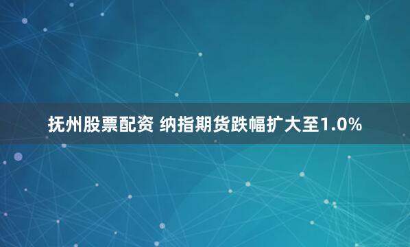 抚州股票配资 纳指期货跌幅扩大至1.0%