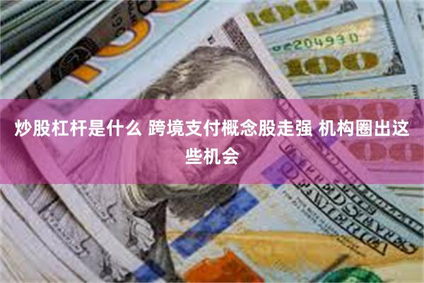 炒股杠杆是什么 跨境支付概念股走强 机构圈出这些机会